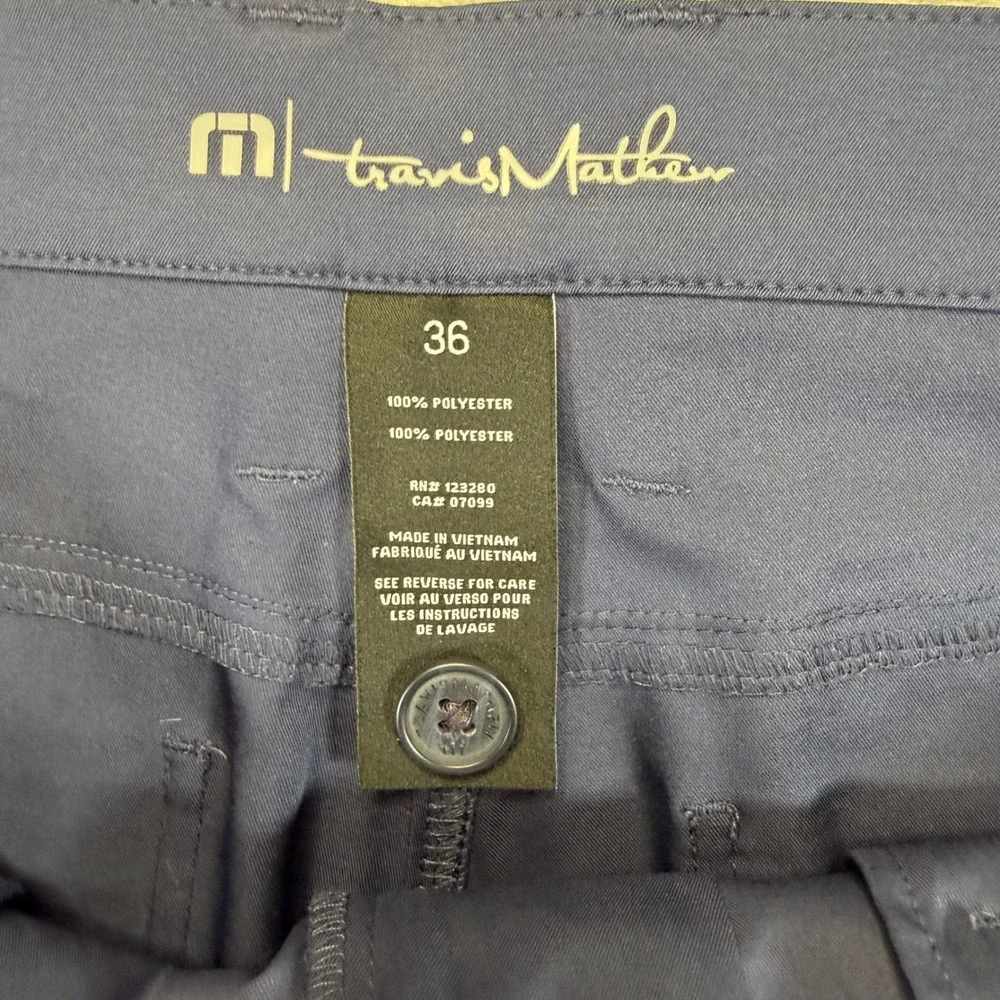 TravisMathew Right On Time Mens 36 Navy Blue Golf Performance Pants 1MT435